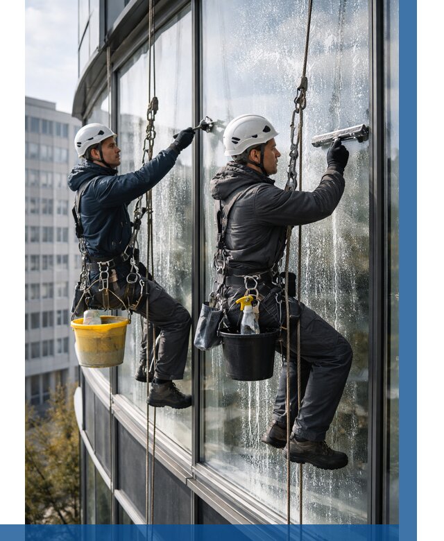 Мойка панорамных окон в Кирове-Чепецке от 381 р. заказать у ВЫСОТНИК-Крв