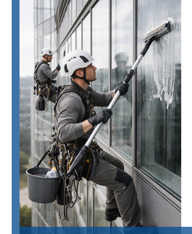 Высотная мойка сплошного остекления с выездом в Кирове-Чепецке