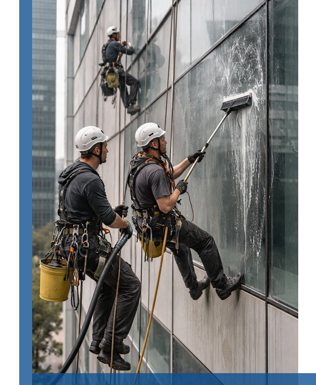 Профессиональная высотная мойка фасадов зданий в Кирове-Чепецке