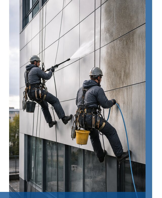 Мойка фасада из композита в Кирове-Чепецке по цене от 326 р. | ВЫСОТНИК-Крв