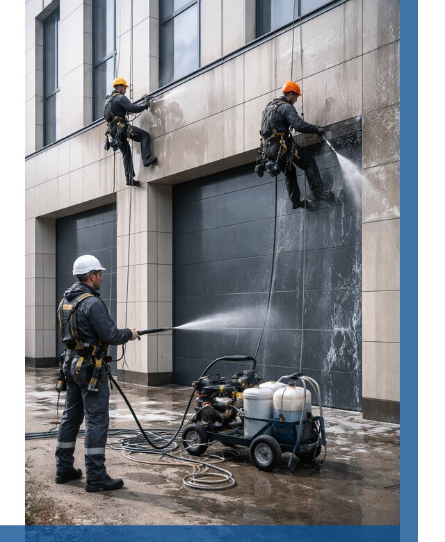 Послестроительная мойка фасада в Кирове-Чепецке от 326 р. | ВЫСОТНИК-Крв