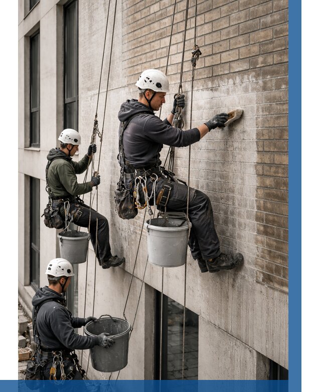 Удаление высолов с фасада в Кирове-Чепецке от 272 р. | ВЫСОТНИК-Крв