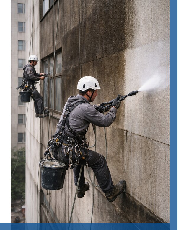 Очистка фасада от копоти в Кирове-Чепецке от 272 р. | ВЫСОТНИК-Крв