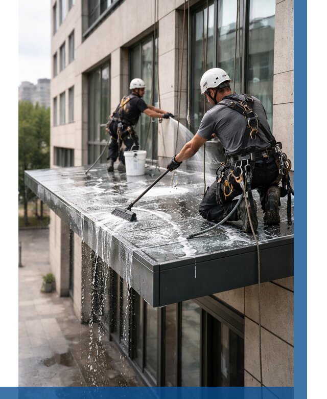 Мойка козырьков и навесов в Кирове-Чепецке от 3806 р. | ВЫСОТНИК-Крв