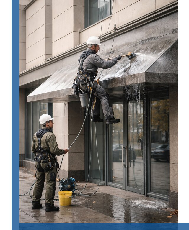 Профессиональная мойка козырьков и навесов в Кирове-Чепецке