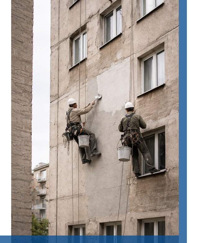 Косметический ремонт фасада в Кирове-Чепецке от 1196 р. | ВЫСОТНИК-Крв