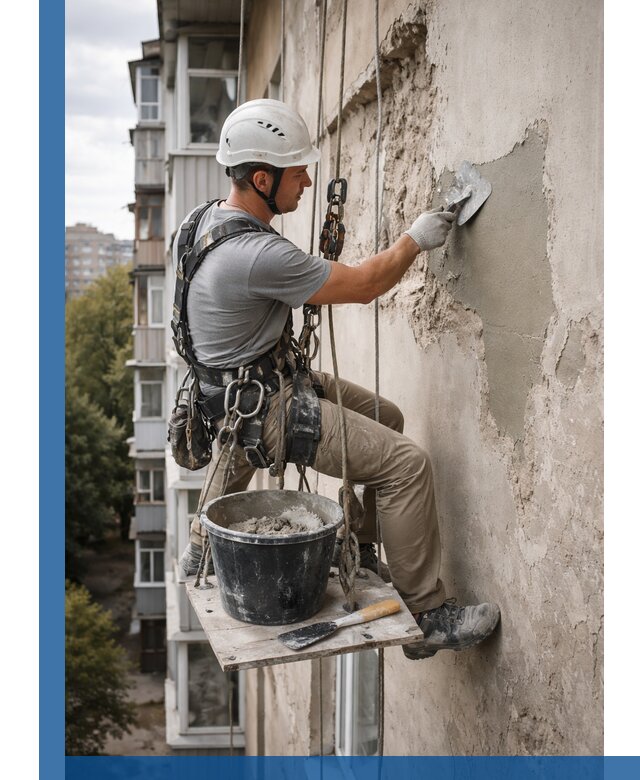 Восстановление фасадной штукатурки в Кирове-Чепецке с гарантией качества
