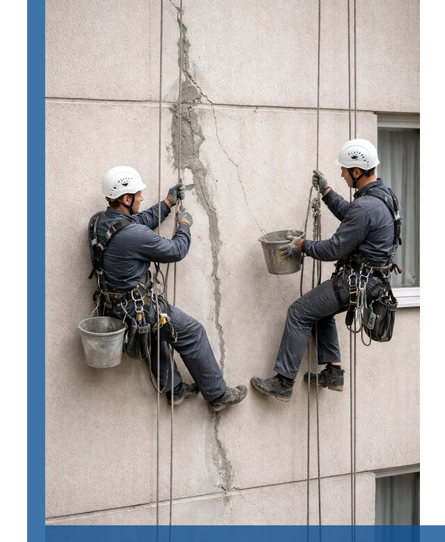 Заделка трещин на фасаде в Кирове-Чепецке с гарантийным ремонтом