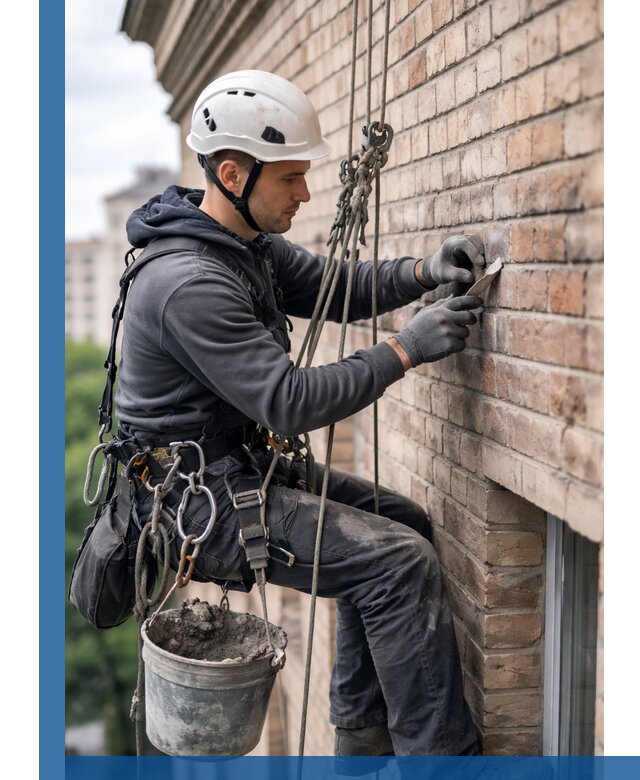 Качественный ремонт кирпичной кладки фасада в Кирове-Чепецке с гарантией