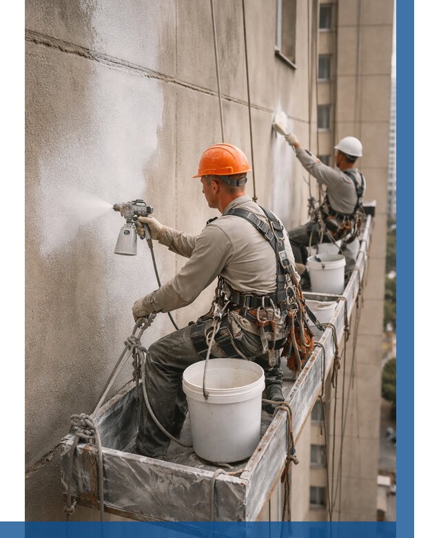 Грунтовка фасада на высоте в Кирове-Чепецке от 130 р. | ВЫСОТНИК-Крв