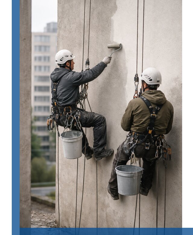 Покраска фасадов высотными альпинистами в Кирове-Чепецке с гарантией