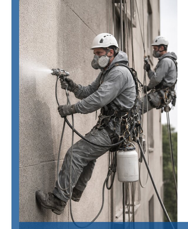 Безвоздушная покраска фасадов зданий в Кирове-Чепецке профессионально