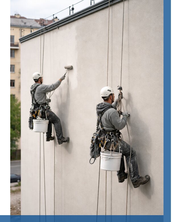 Покраска оштукатуренного фасада в Кирове-Чепецке от 348 р. | ВЫСОТНИК-Крв