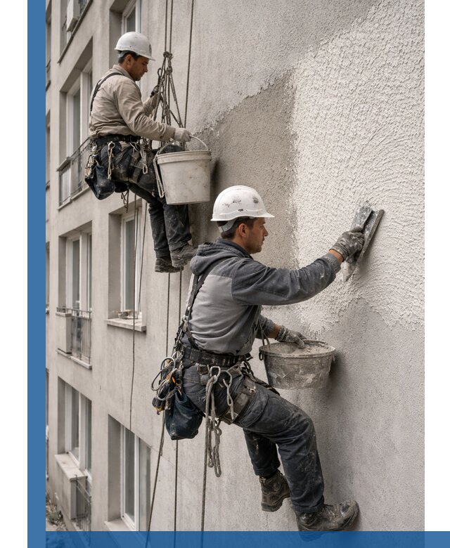 Нанесение декоративной штукатурки короед на фасад в Кирове-Чепецке