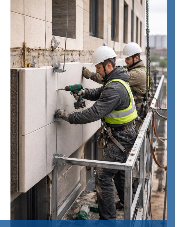 Монтаж фасадных термопанелей в Кирове-Чепецке от 1631 р. | ВЫСОТНИК-Крв