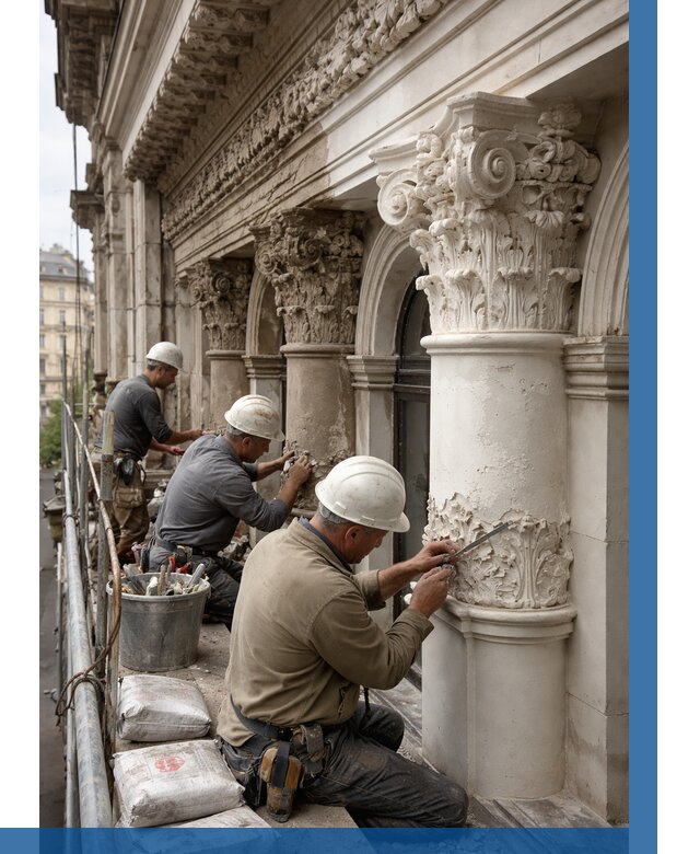 Реставрация фасадной лепнины в Кирове-Чепецке от 2719 р. | ВЫСОТНИК-Крв