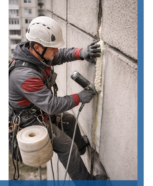 Утепление межпанельных швов в Кирове-Чепецке от 761 р. | ВЫСОТНИК-Крв