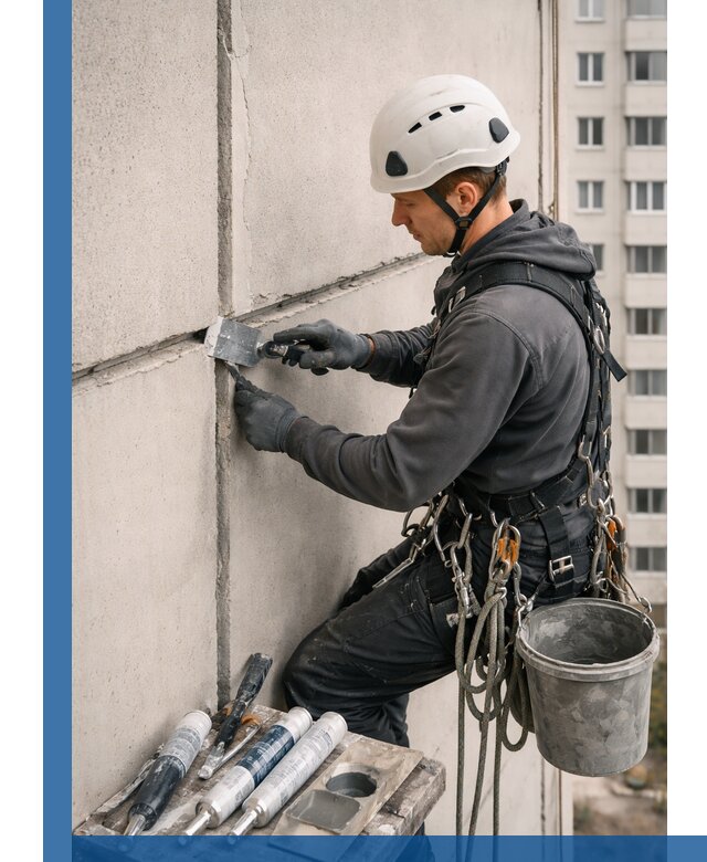 Ремонт межпанельных швов в Кирове-Чепецке герметизация и восстановление