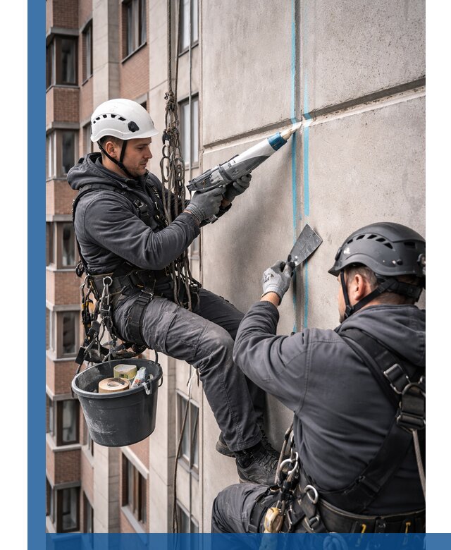Вторичная герметизация швов фасада и кровли в Кирове-Чепецке