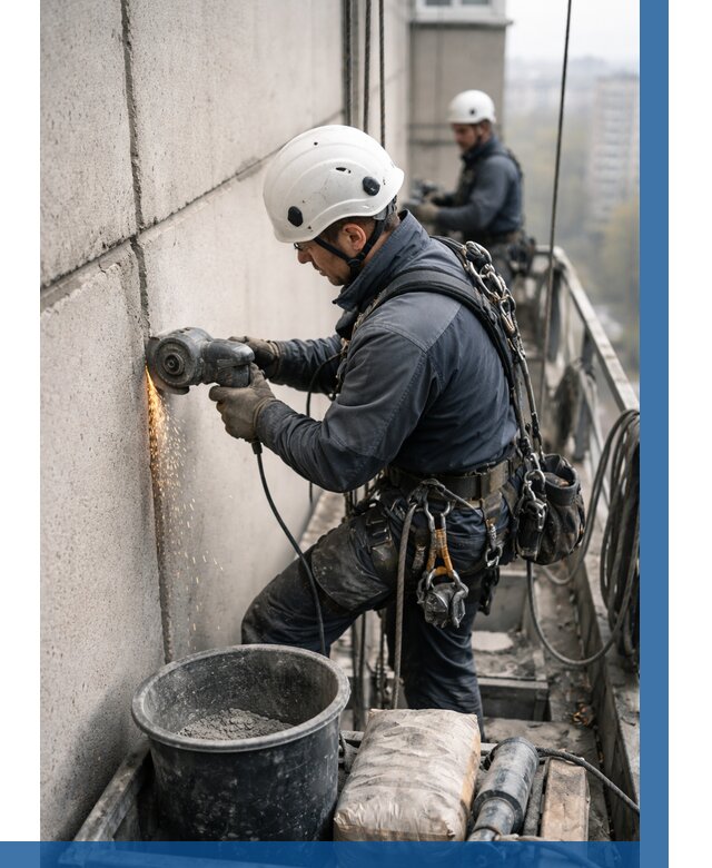 Штробление межпанельных швов в Кирове-Чепецке от 1305 р. | ВЫСОТНИК-Крв