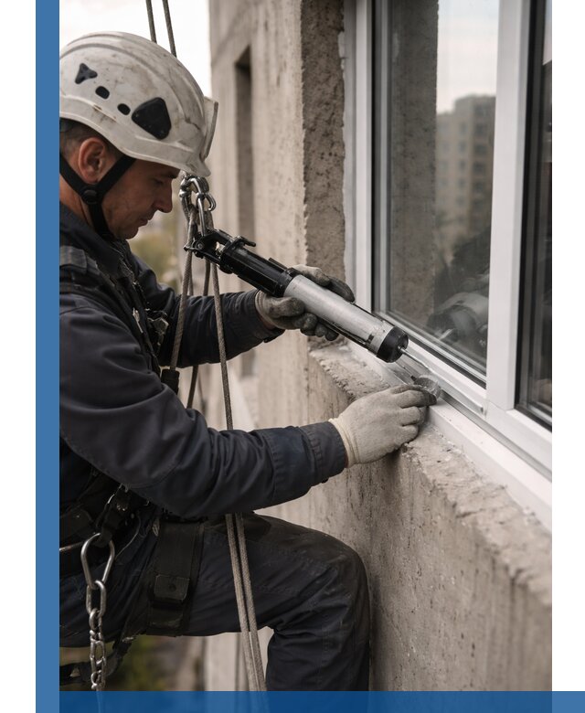 Герметизация оконных швов снаружи в Кирове-Чепецке профессионально