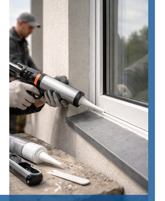 Герметизация монтажных швов окон в Кирове-Чепецке от 707 р. | ВЫСОТНИК-Крв