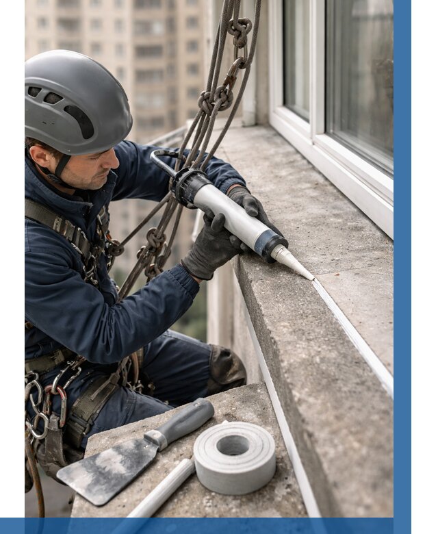 Герметизация балконного козырька в Кирове-Чепецке от 4893 р. | ВЫСОТНИК-Крв