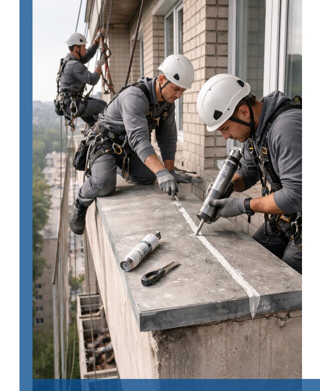 Герметизация балконного козырька в Кирове-Чепецке профессионально