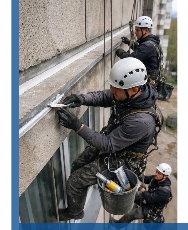 Герметизация примыкания балкона в Кирове-Чепецке под ключ с гарантией