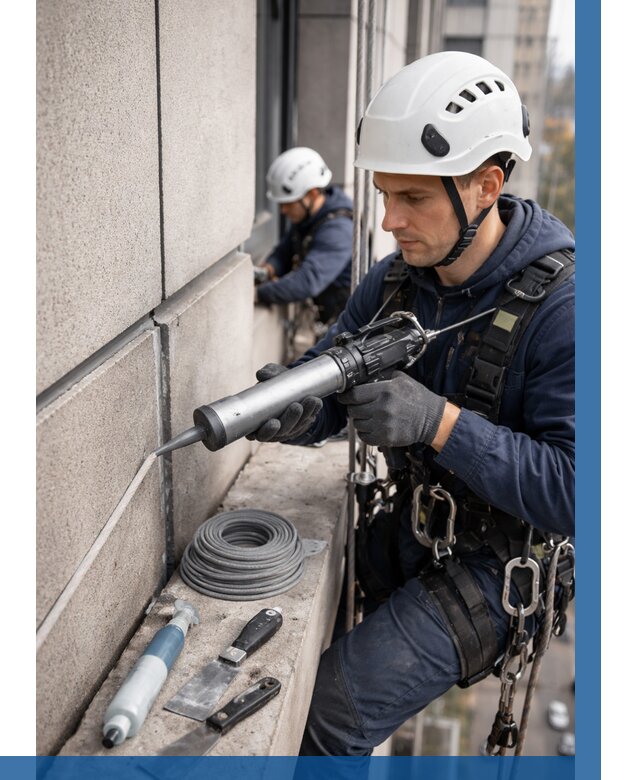 Герметизация деформационных швов фасада в Кирове-Чепецке от 761 | ВЫСОТНИК-Крв