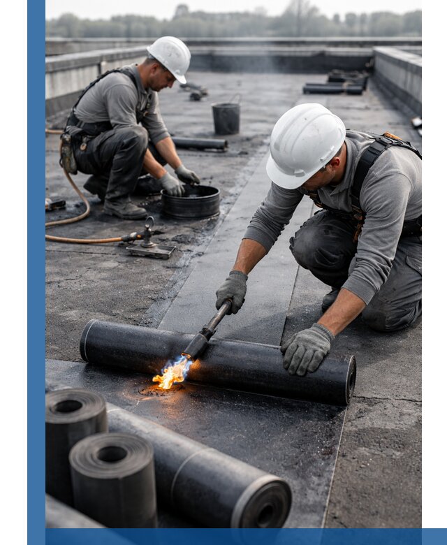 Ремонт рулонной кровли в Кирове-Чепецке герметизация и восстановление