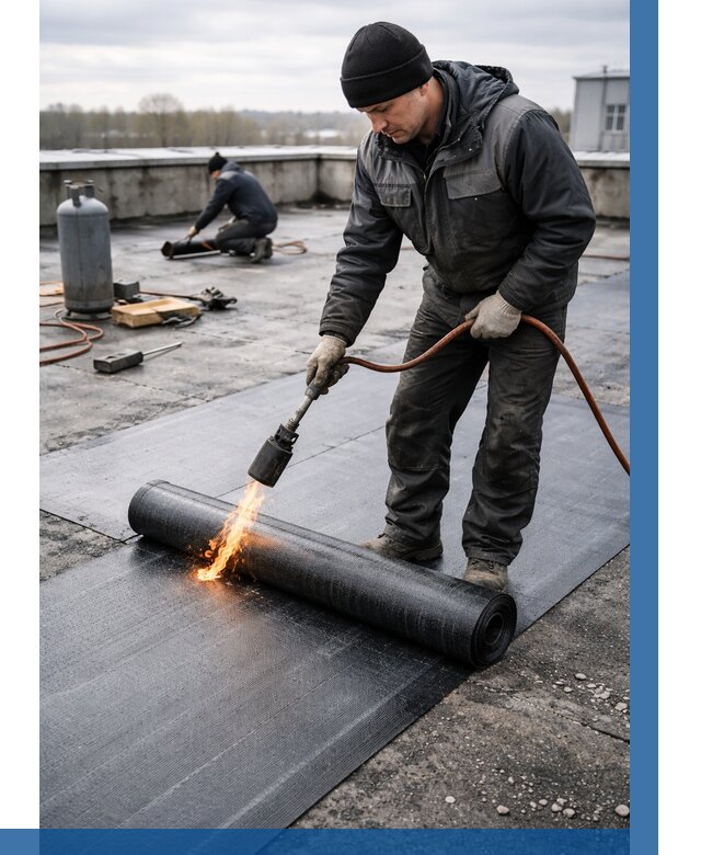 Ремонт наплавляемой кровли в Кирове-Чепецке от 761 р. | ВЫСОТНИК-Крв