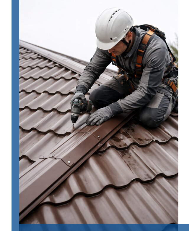 Ремонт металлочерепицы на крыше в Кирове-Чепецке профессионально