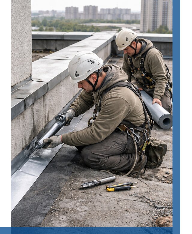 Ремонт кровельных примыканий в Кирове-Чепецке от 1305 р. | ВЫСОТНИК-Крв