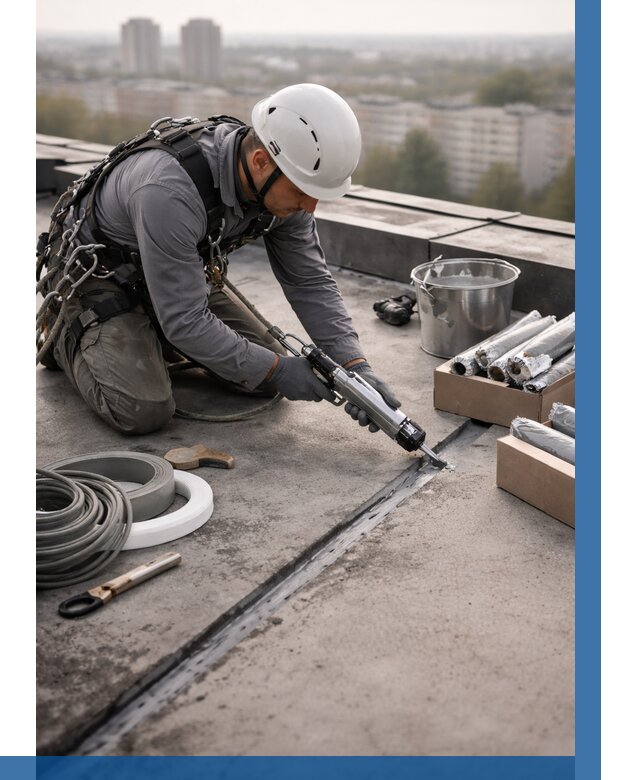 Герметизация швов кровли в Кирове-Чепецке от 489 р./м2 | ВЫСОТНИК-Крв