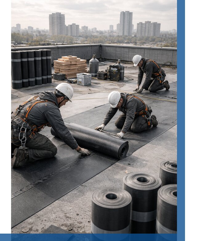 Монтаж мягкой кровли под ключ в Кирове-Чепецке от 489 р. | ВЫСОТНИК-Крв