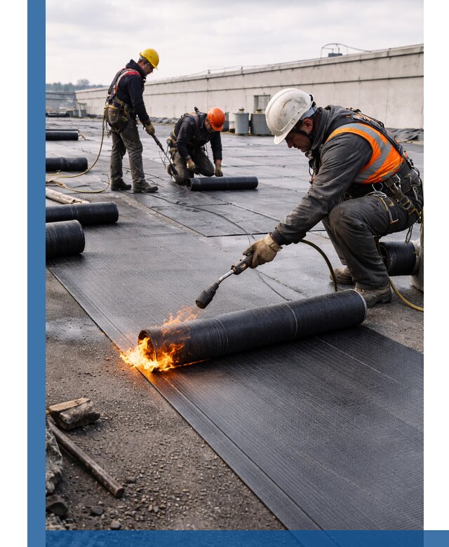 Монтаж наплавляемой кровли в Кирове-Чепецке профессионально