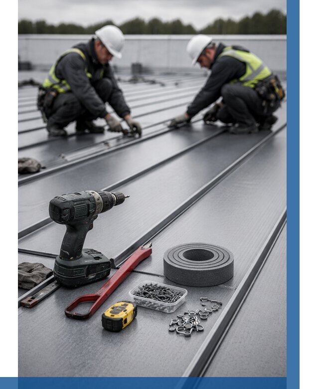 Монтаж фальцевой кровли в Кирове-Чепецке от 1957 р. | ВЫСОТНИК-Крв