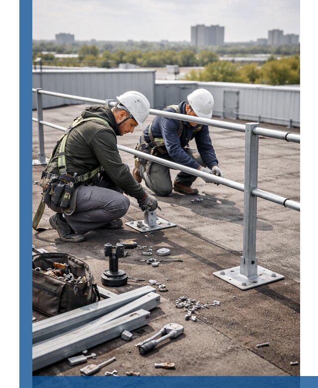 Монтаж кровельного ограждения в Кирове-Чепецке под ключ с гарантией