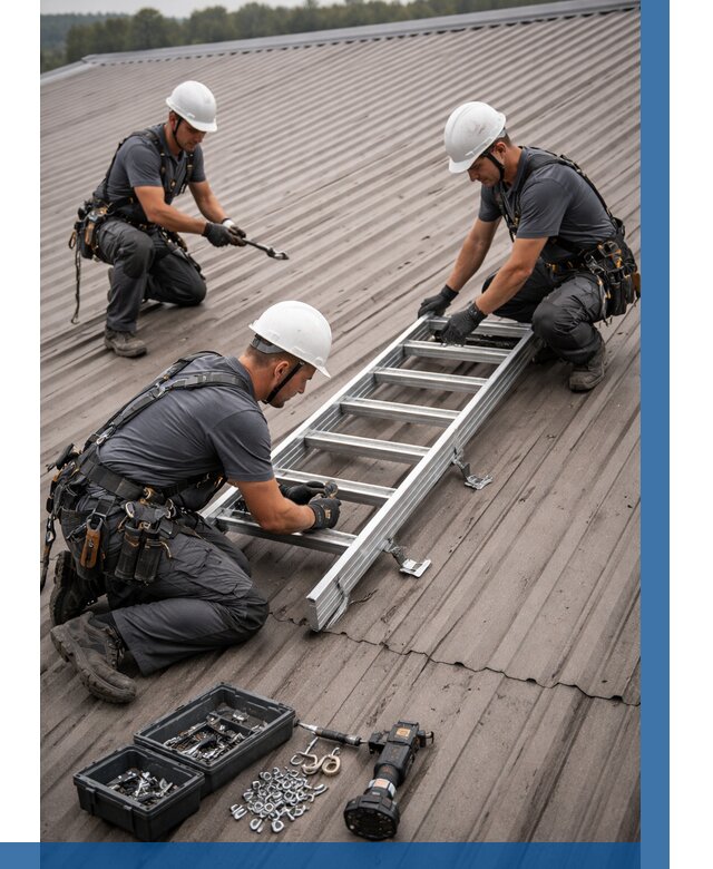 Монтаж кровельной лестницы в Кирове-Чепецке от 4893 р. | ВЫСОТНИК-Крв