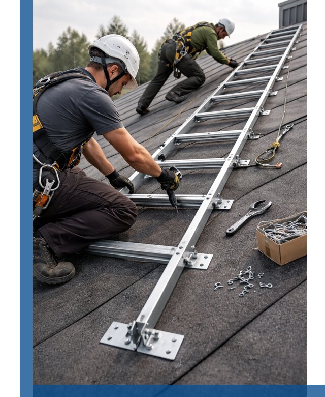 Профессиональный монтаж кровельной лестницы в Кирове-Чепецке под ключ