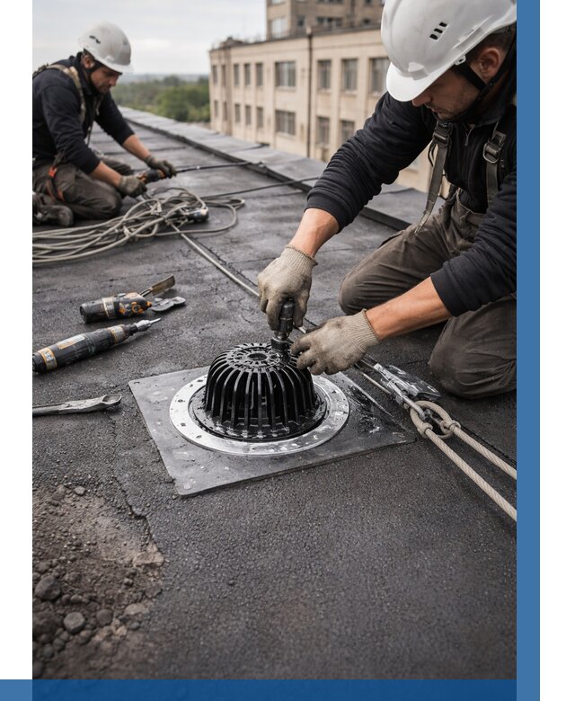 Установка водосточных воронок в Кирове-Чепецке цена от 3806 р. | ВЫСОТНИК-Крв