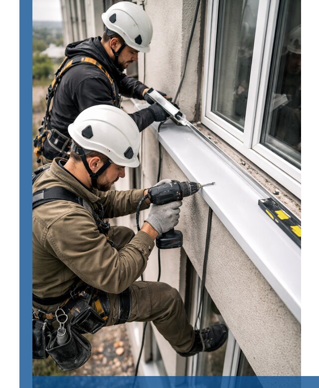 Профессиональный монтаж оконных отливов и отведения воды в Кирове-Чепецке