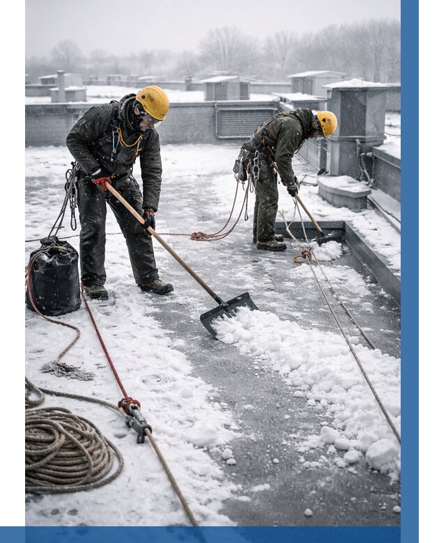 Очистка крыши от снега в Кирове-Чепецке от 8156 р. | ВЫСОТНИК-Крв