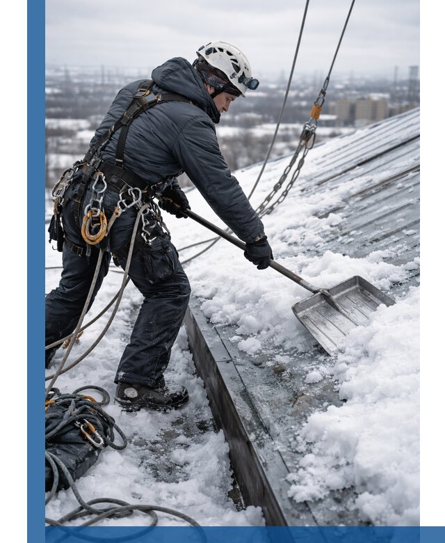Профессиональная очистка кровли от снега и наледи в Кирове-Чепецке