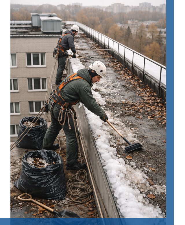 Очистка кровли по периметру в Кирове-Чепецке от 598 р. | ВЫСОТНИК-Крв