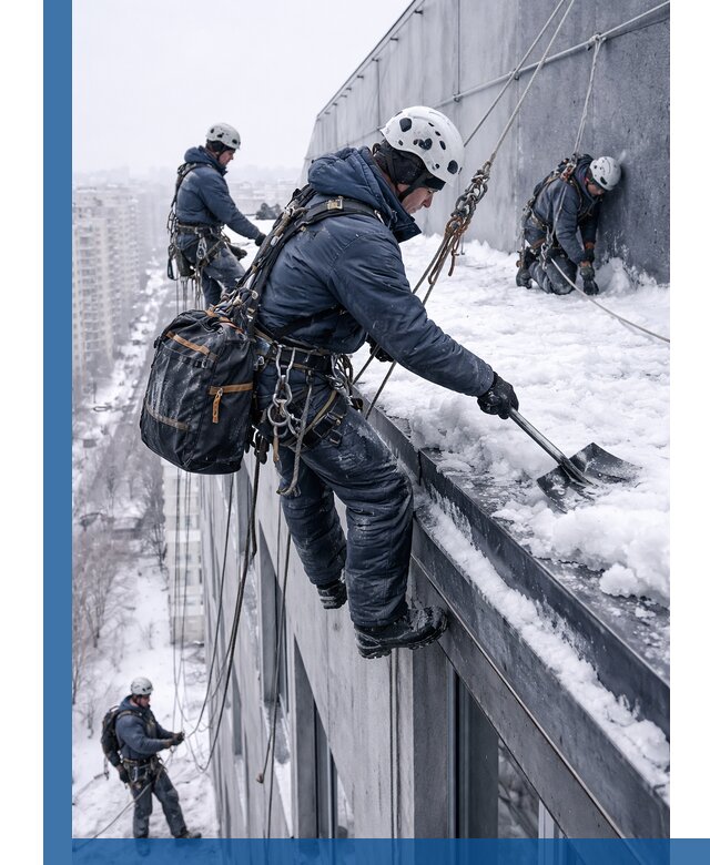 Абонентское обслуживание кровли зимой в Кирове-Чепецке регулярный уход