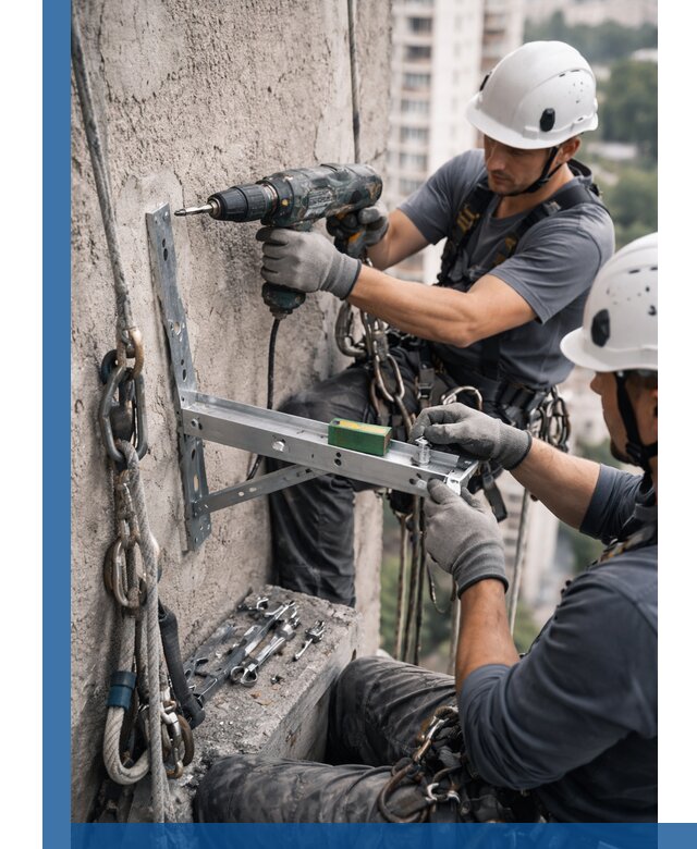 Установка кронштейнов кондиционера и крепежа в Кирове-Чепецке