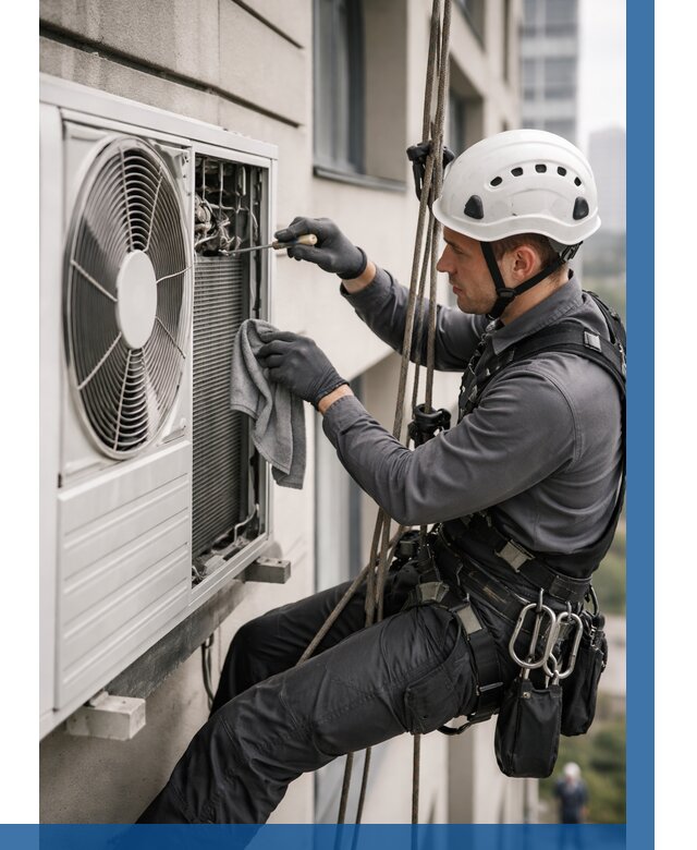 Обслуживание внешнего блока кондиционера в Кирове-Чепецке от 2936 р.ВЫСОТНИК-Крв