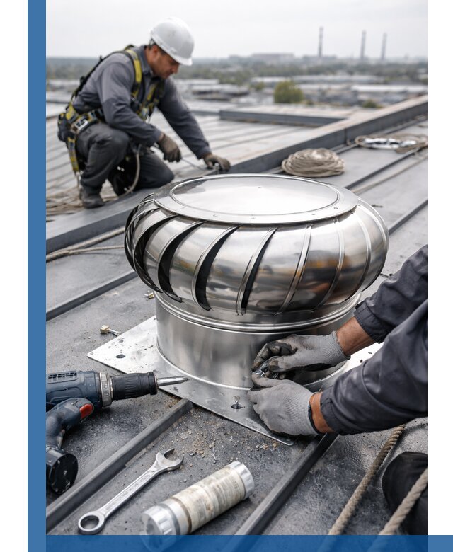 Установка дефлекторов на кровле в Кирове-Чепецке профессионально